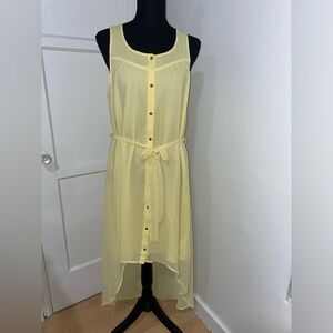 ⚜️ 2/$10 - ForLove 21 - Yellow High-Low Button Up Dress - Size L
